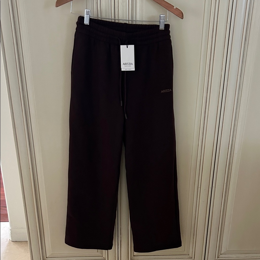 Aritzia Dark Brown Wide Leg Pants